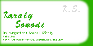 karoly somodi business card
