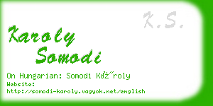 karoly somodi business card